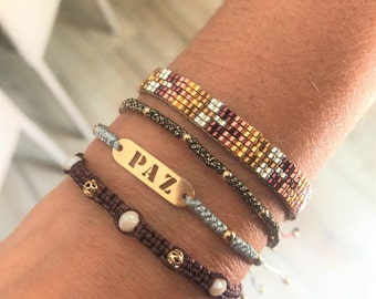 Sieraden maken kit met patroon en tutorial video, DIY kralen miyuki armband kit, verstelbare knoop, DIY kit voor volwassenen, vriendschap armband