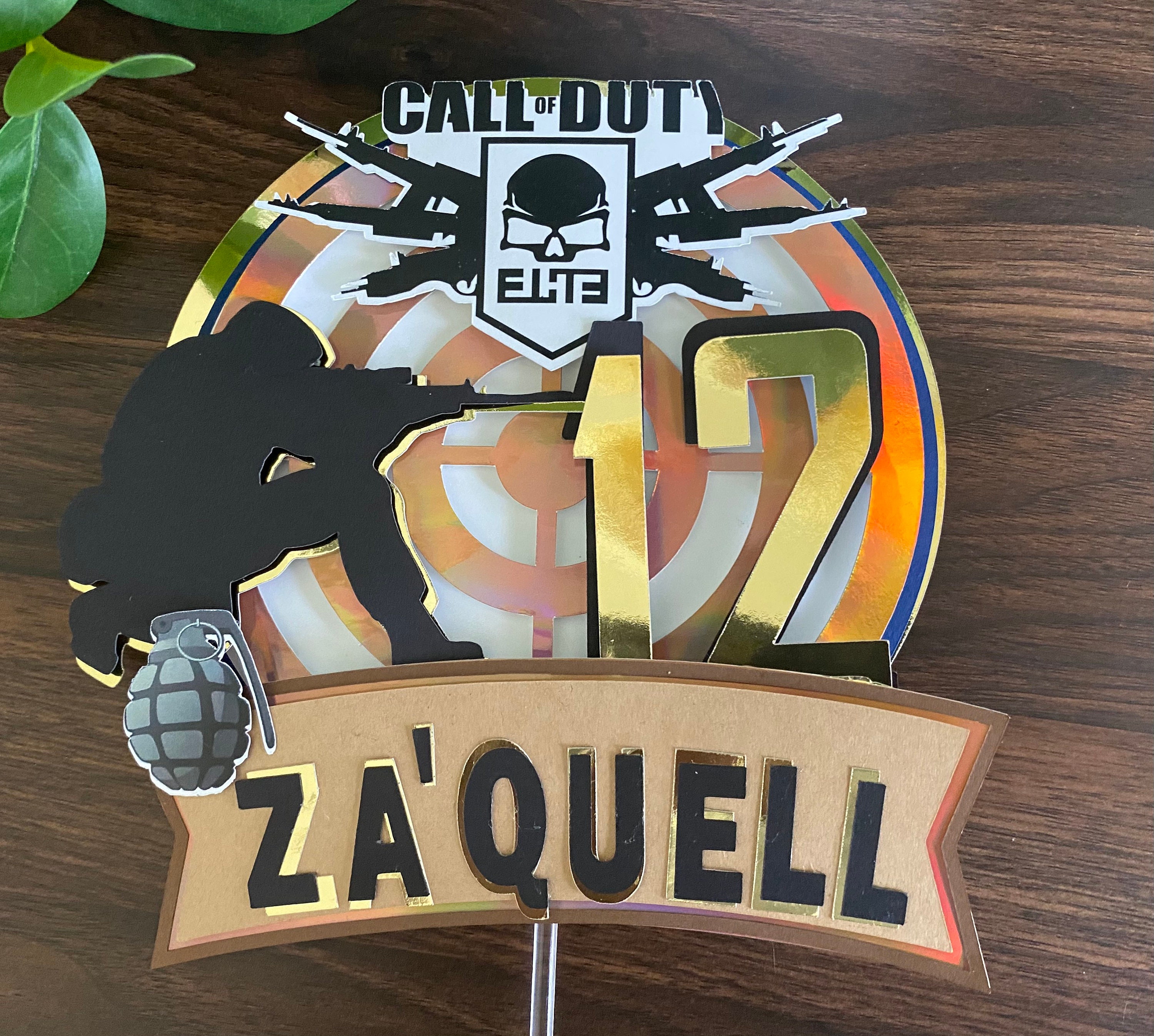 Call of Duty Cake Topper/cake Topper/ Cake Decoration/birthday | Etsy