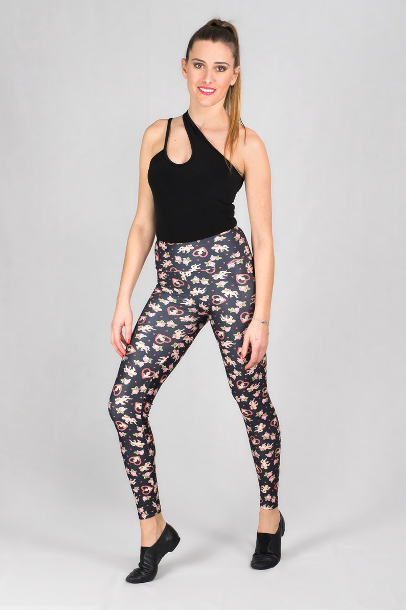 Leggings élastique avec petits coeurs image 1