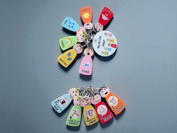 Feelings Keyring & Calm Down Keyring – Emotional Regulation Tools for Kids | SEN Friendly | Visual Support