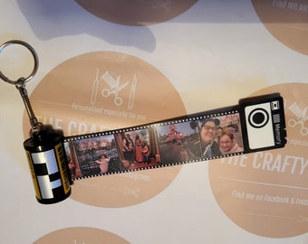 Camera Film Reel Personalised Film Key Chain Custom Photo Film