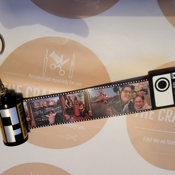 Custom photo film canister keychain