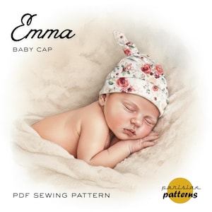 Baby hat pattern PDF, baby hat to sew, easy sewing, downloadable pattern, DIY baby creation, baby shower gift