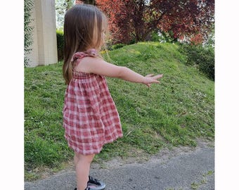 Patronage DIY PDF robe pour fille 80-122, robe été, robe facile pour fille, couture facile, robe smock DIY, patron enfant