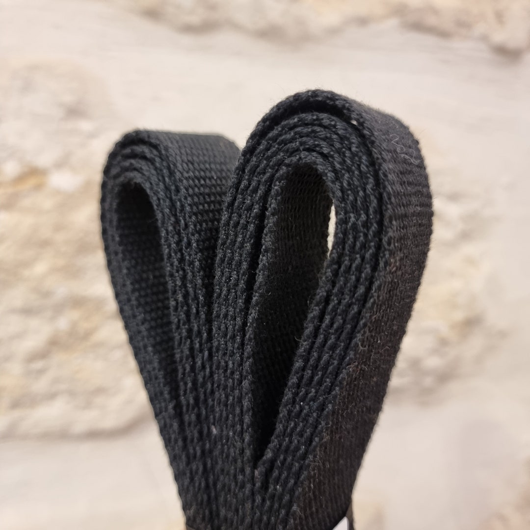 Coupon of 3.6 Meters of Cotton Strap, Black, Banana Strap, Diy Strap Etsy
