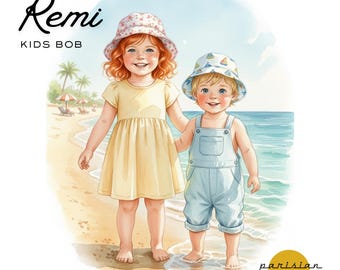 Patronage PDF, chapeau BOB enfant, couture facile, projet DIY