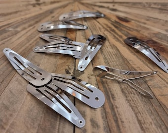 Metalen haarspeldjes, maat 5 cm, zilverkleur, haarclip, clip om te versieren, haarclip.