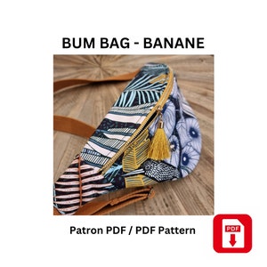 PDF pattern, fanny pack, four sizes, easy sewing, DIY project