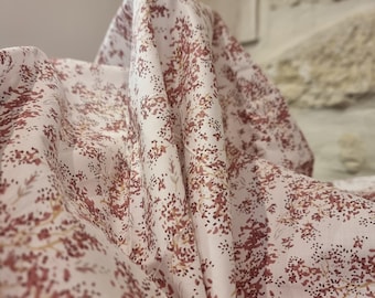 Popeline de coton floral, tissu au mètre pour robe, tissu pour couture diy, linge de maison, cadeau naissance diy