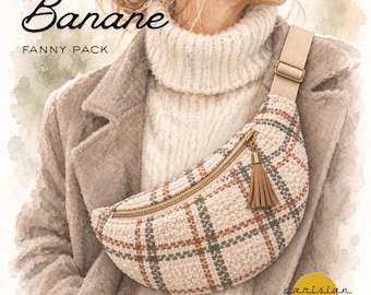 Fanny Pack Pattern Diy multitailles, patron sac banane pdf débutant, bum bag pdf pattern, couture facile, pdf couture diy tissu