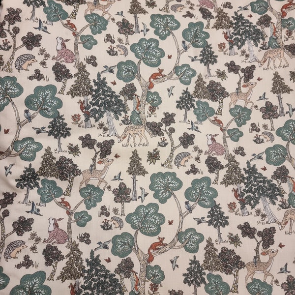 Tissu Liberty of London, motif Doe A Deer, qualité Tana Lawn, prix pour 50cm