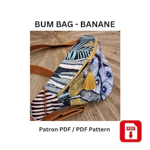 Fanny Pack Pattern Diy multitailles, patron sac banane pdf débutant, bum bag pdf pattern, couture facile, pdf couture diy tissu