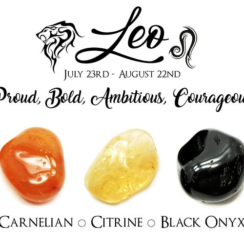 LEO Zodiac Crystal Set Crystals for Leo Zodiac Crystal Set Etsy