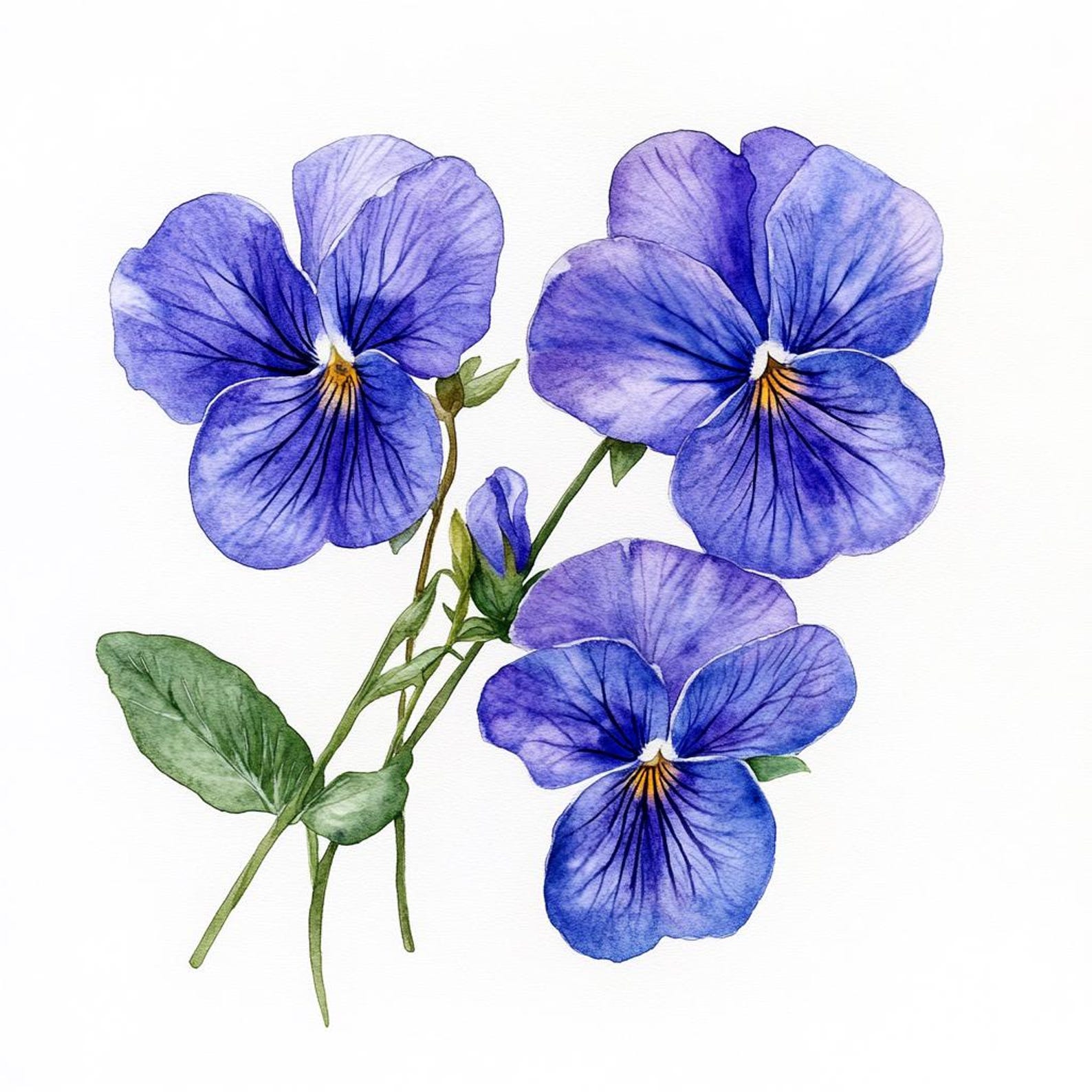 10 Printable Violet, Purple Flower, Spring Flowers, Violet PNG ...
