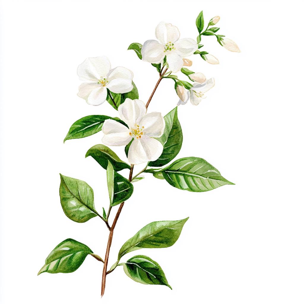 10 Printable Jasmine Flower, White Jasmine Art, White Jasmine Jpgs