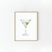 Watercolor Martini Cup Digital Print, Instant Download, 5 Sizes ...