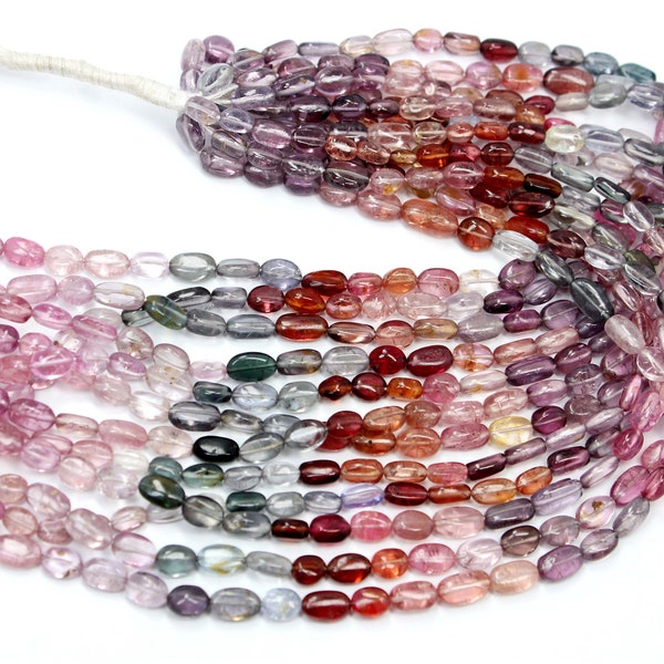 Superb Quality Natural Multi Spinel Smooth Oval Shape Beads 5X7MM Approx 16''Inch with Wholesaler Price.