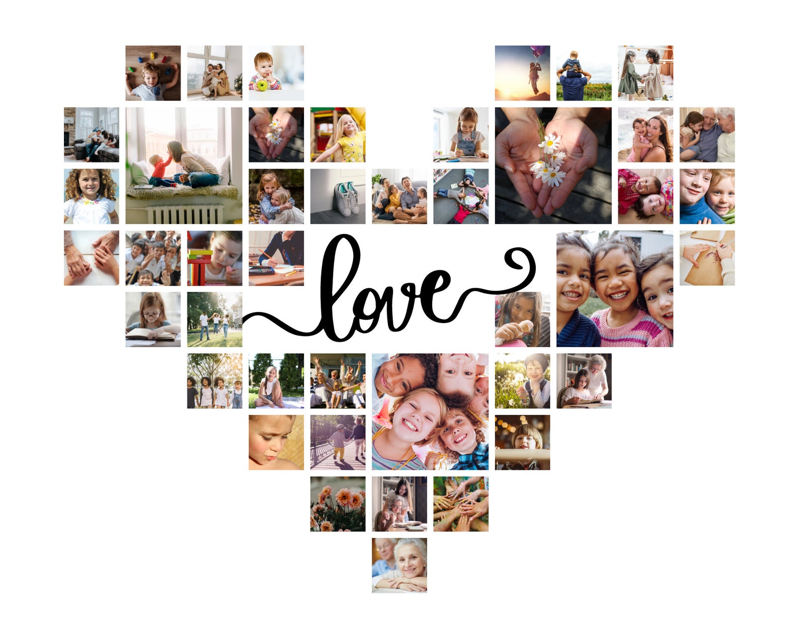 Heart Love Photo Collage Collage Love Collage Etsy