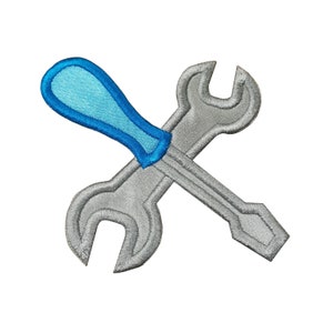 1 x Spanner & Screwdriver Tool Set Patch Motif Sewing Trimming