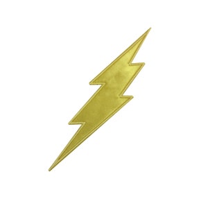 1 x Lightning Bolt Strike Motif Patch Sewing Embroidered Fabric Trimming