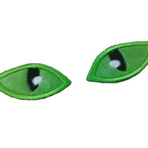 1 pair x Plush Toy Making Cats eyes C1 Embroidered Patch Motif