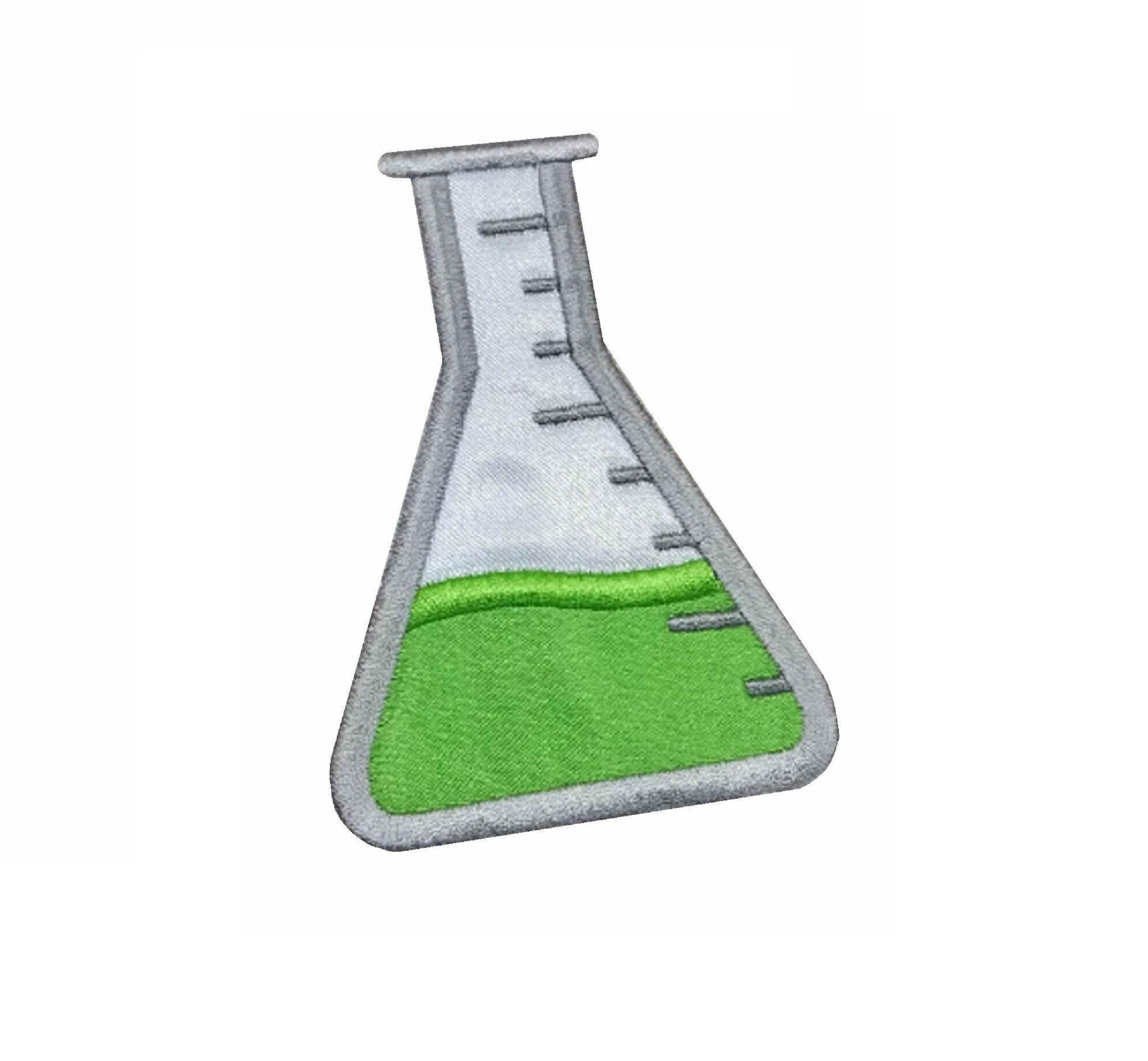 1 X Science Beaker Triangle Patch Motif Sewing Trimming Etsy Australia