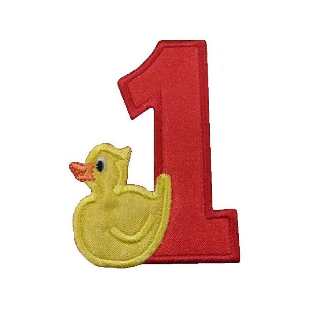 1 X Little Duck Numbers Kids Birthday Patch Motif Sewing Etsy UK