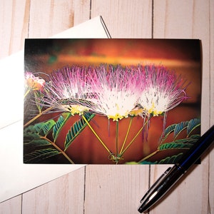 Mimosa Soyeux - Carte d’art 5x7 - Carte de vœux vierge - Fleur - Anniversaire - Fête des pères - Fête des mères - Anniversaire - Mariage