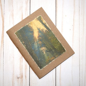 Carnet de notes - Maple Bay Morning - Journal - Vierge ou avec lignes - Format de poche - Papier kraft brun - Fabriqué à la main - Fête des mères - Anniversaire