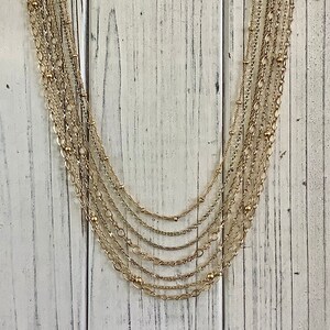 Multistrand decorative gold chain combo—23&quot;--N248