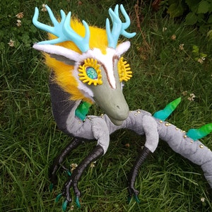 Dragon of Light | Light Dragon Art Doll | Dragon Doll | The Legend of Zelda Tears of the Kingdom Fanart | Poseable Soft Sculpture