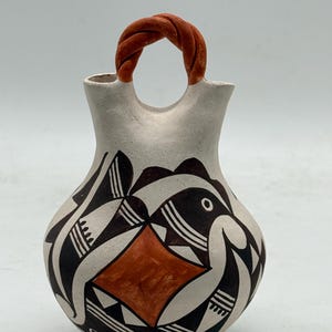 Native American Acoma Pottery Wedding Vase Regina Leno Shutiva