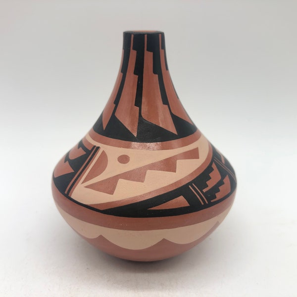 Native American Jemez Polierte Polierte Vase Natalie Sandia