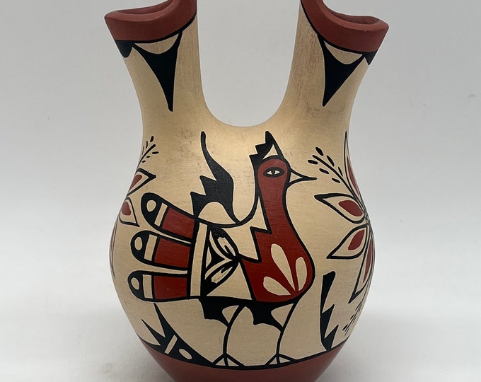 Native American Jemez Pottery Wedding Vase Christine Tosa Etsy