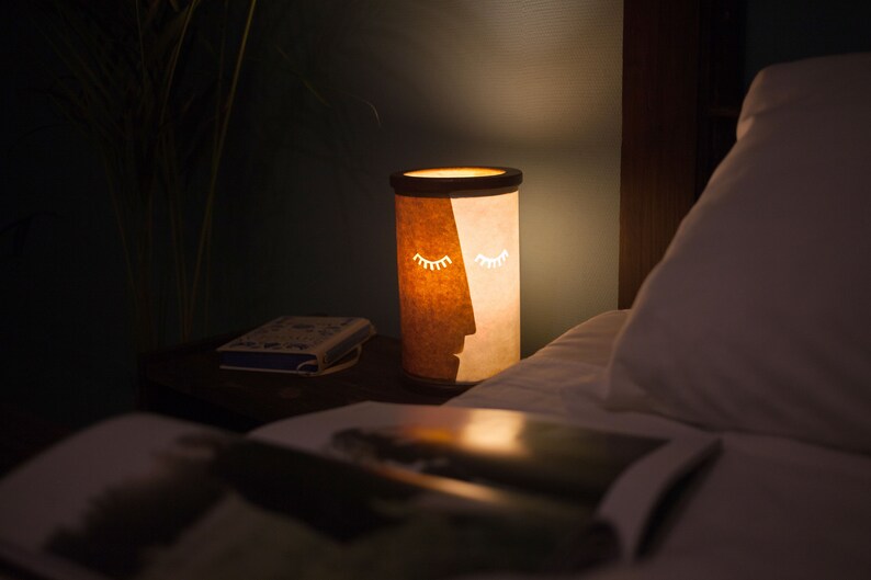 Good Night Paper Light Nature Shadow Lamp Bedroom Kids Lantern Craft Shade Nursery Lignt