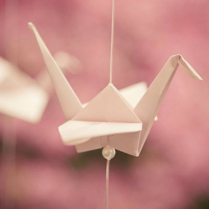 Crane Origami Garland String 1 string has 11 origami cranes Etsy