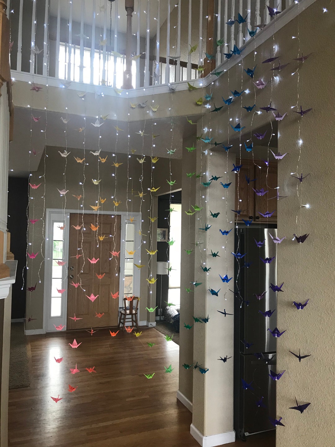 Rainbow Origami Crane Garland Etsy rainbow-origami-crane-garland-etsy
