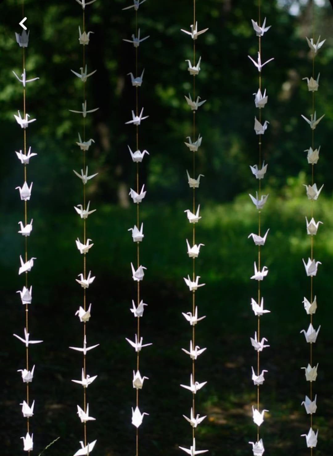 Custom Origami Crane Garland ONLY White Paper Etsy