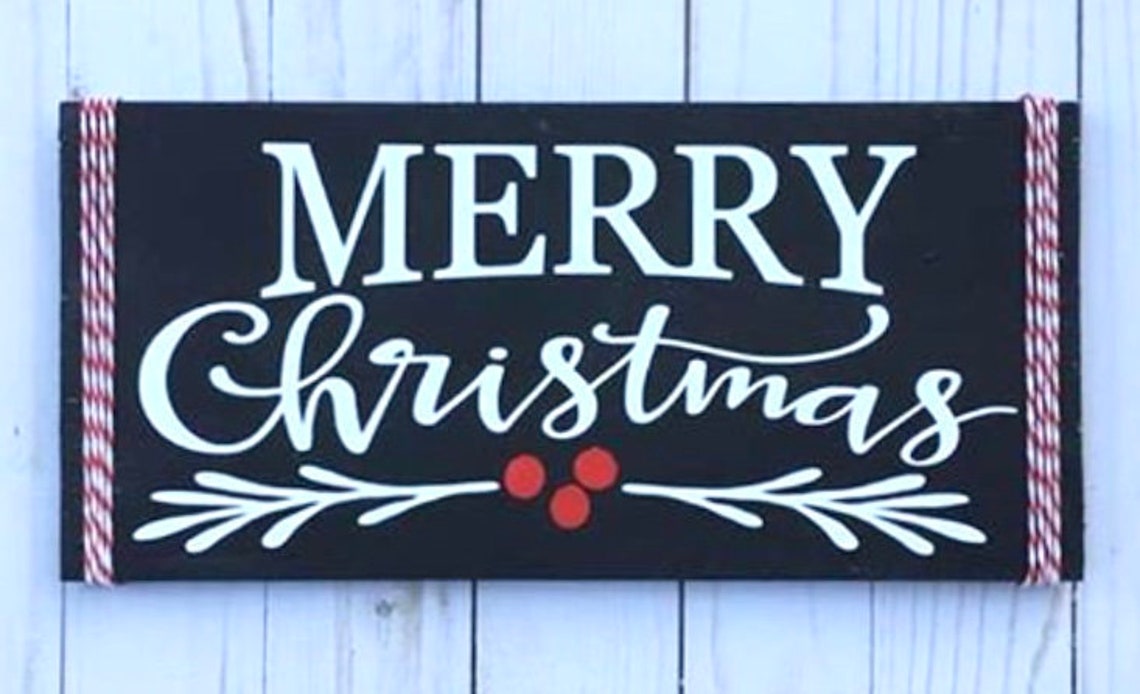 Black Merry Christmas Sign - Etsy
