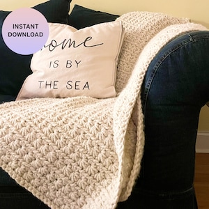 Chunky Star Blanket Crochet Pattern - Easy & Quick