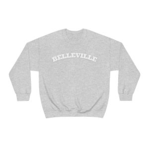Belleville Crewneck Sweatshirt, Oversized, Trendy, Small Town Shirt, Comfy Sweater, Belleville Michigan