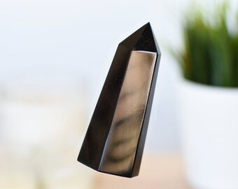 Black Obsidian Obelisk - Free Shipping