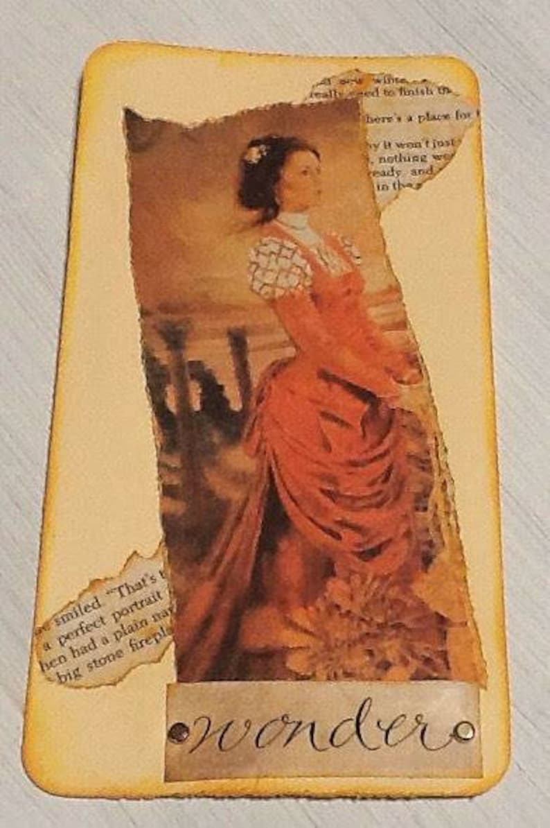 Large journaling card or bookmark Ephemera for journals and junk journals Gone With the Wind Antebellum woman Scarlett O/'Hara.
