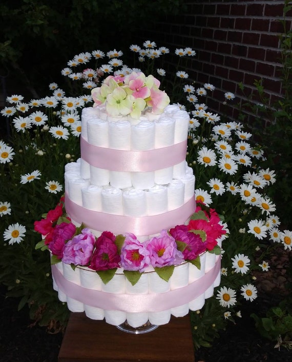 elegant diaper cake