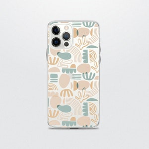 Minimal Abstract Phone Case - Boho Aesthetic Phone Case - Flexible iPhone Samsung Silicone Covers - Unique Phone Case