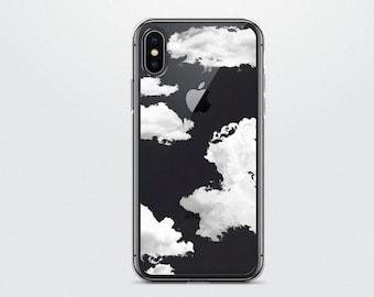 Esthetic Fluffy Clouds - Zomer zonsondergang Sky Cloud - doorzichtig hoesje voor iPhone 15 14 Pro - uniek telefoonhoesje cadeau haar hem