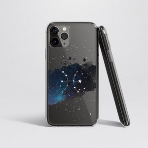 Pisces Phone Case Zodiac Sign Galaxy Phone Case iPhone Clear Case Horoscope iPhone 15 Case 14 13 12 Pro Max Unique Phone Case Gift Her Him