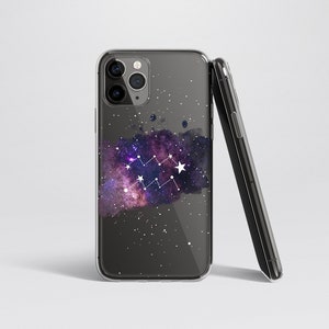 Aquarius Phone Case Zodiac Sign Galaxy Phone Case iPhone Clear Case Horoscope iPhone 15 Case 14 13 12 Pro Max Unique Phone Case Gift Her Him