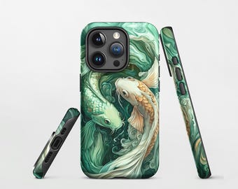 Koi Fish Yin Yang - Phone Case for iPhone 15 14 13 12 11 Pro Max Mini - Tough Case for Samsung Galaxy S24 23 22 - Unique Gift for Him Her