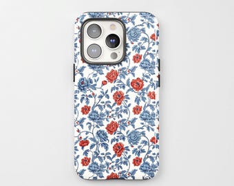 Vintage Floral Print - Phone Case for iPhone 15 14 13 12 11 Pro Max - Tough Case for Samsung Galaxy S24 23 22 S21 - Unique Gift for Him Her